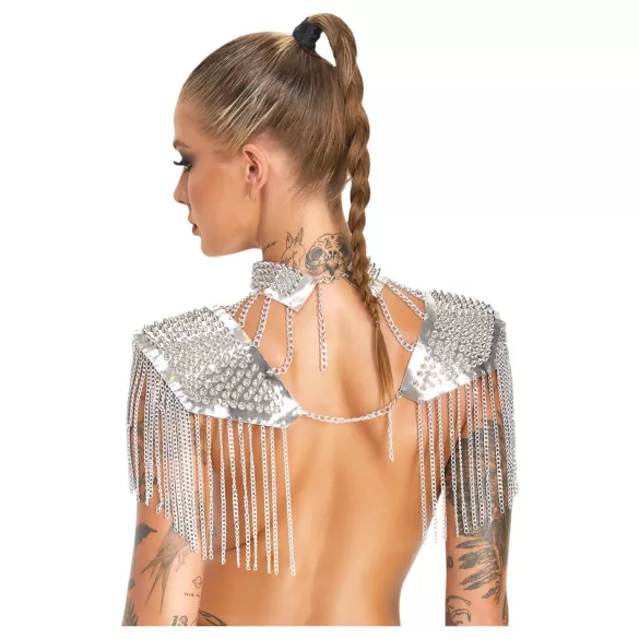 Bad Kitty - chain shoulder ornament (silver)