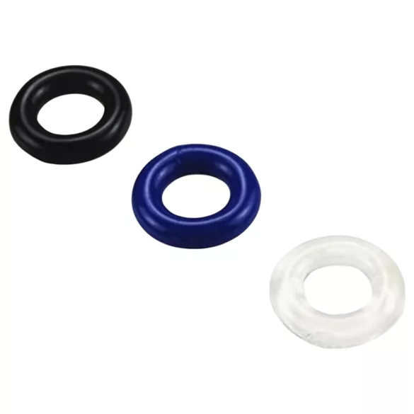 Pulselock Cirkl - TPE Penis Ring Set, 3-Piece (Black)