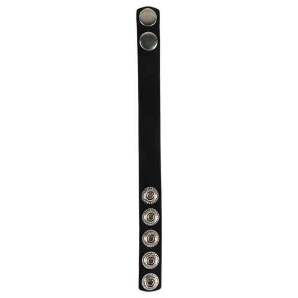 Pulselock Forge - adjustable snap‑fastening silicone cock ring (black) - 228 mm