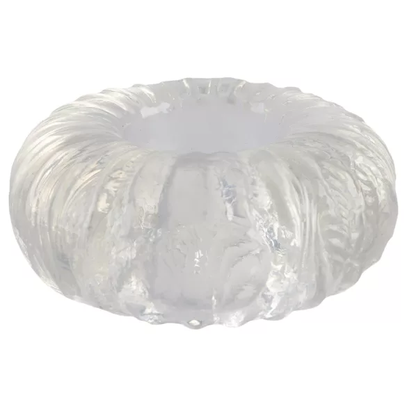 Pulselock Cocktura - Ribbed TPE cock ring (transparent) - 19 mm