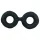 Pulselock Taur - Double Cock and Ball Ring (Black) - 25 mm