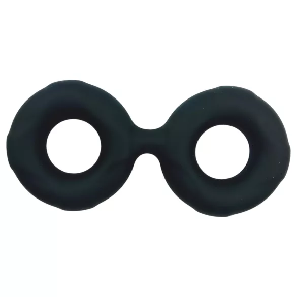 Pulselock Taur - Double Cock and Ball Ring (Black) - 25 mm