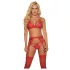 Mapalé - Red Lingerie Set with Garters