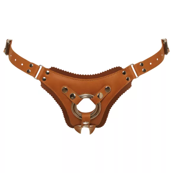 ZADO - Leather Harness for Attachments (Brown) - L/XL