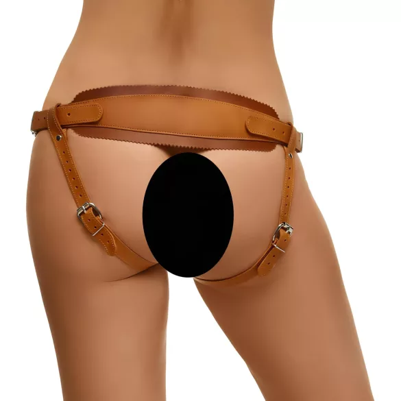 ZADO - Leather Harness for Attachments (Brown) - XXL