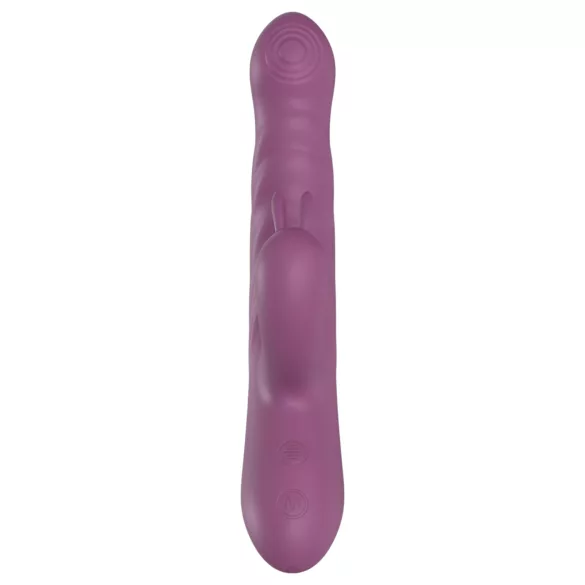 Funny Me Rabbit Bunny - Rechargeable Thrusting Vibrator with Clitoral Arm (Purple)