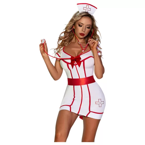 JSY 094 - nurse costume - white-red