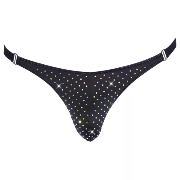 Svenjoyment - Men's Black Rhinestone Thong - M