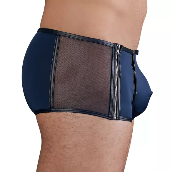 NEK - Blue Boxer Briefs with Black Lace-Up and Mesh Panels