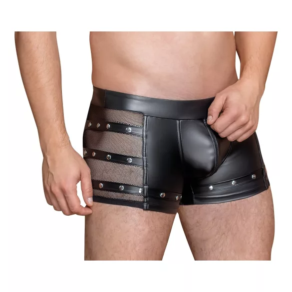 NEK - Black Boxer with Rivets and Zipper