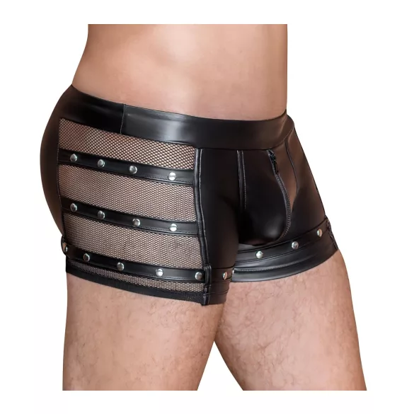 NEK - Black Boxer with Rivets and Zipper - M