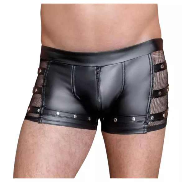 NEK - Black Boxer with Rivets and Zipper - L