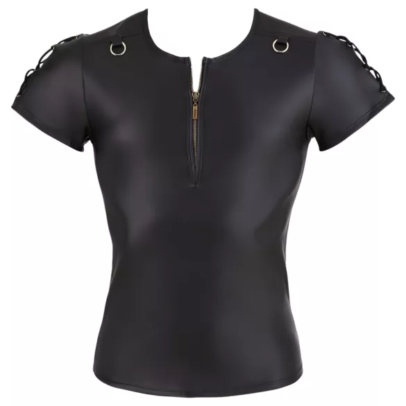 NEK - Matte Finish Men's Black Short Sleeve Top