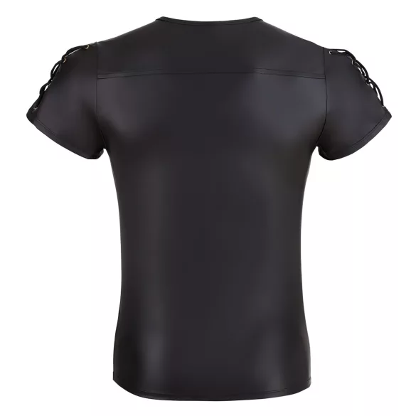 NEK - Matte Finish Men's Black Short Sleeve Top - M