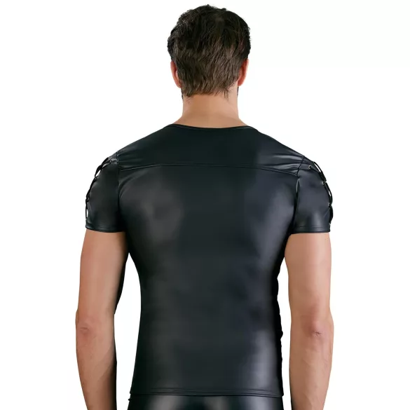NEK - Matte Finish Men's Black Short Sleeve Top - L