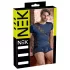 NEK - Men's Black Lace-Up Top with Fishnet Details (Blue) - L
