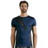 NEK - Men's Black Lace-Up Top with Fishnet Details (Blue) - L