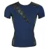 NEK - Men's Black Lace-Up Top with Fishnet Details (Blue) - L