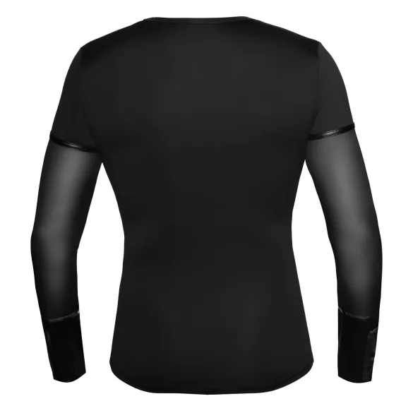 NEK - Cross-Strap Long Sleeve Men's Top (Black) - M