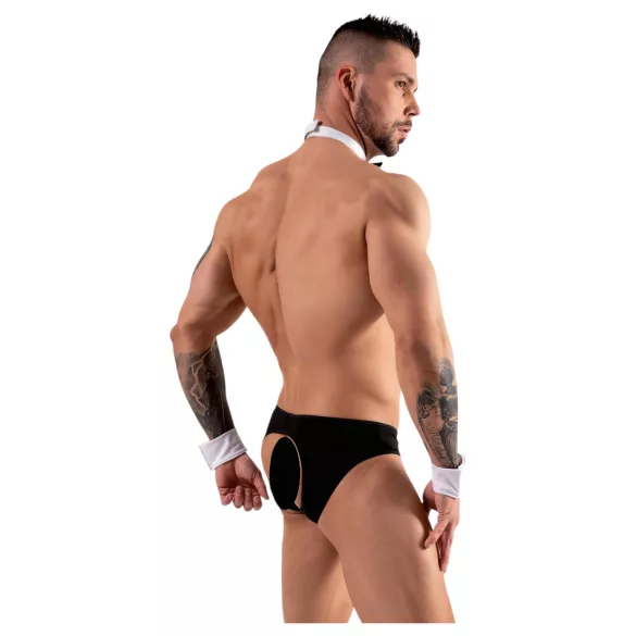 Svenjoyment - Men's Waiter Thong Costume Set (Black & White) - M