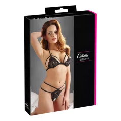 Cottelli - Open Lace Set (Black)  - M