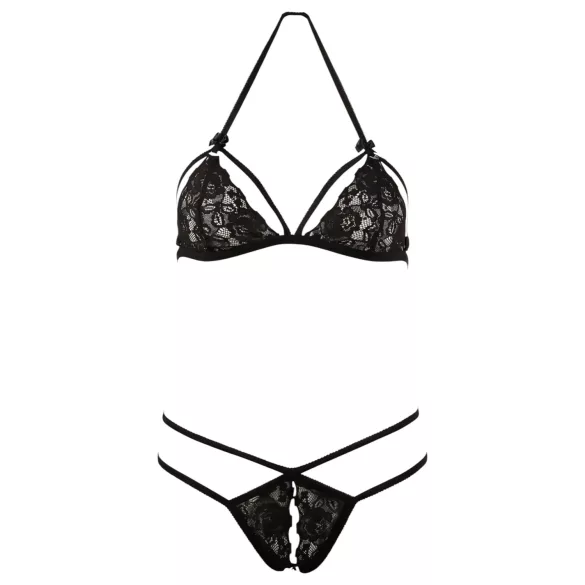 Cottelli - Open Lace Set (Black)  - L