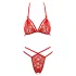Cottelli - Open Lace Bra Set (Red) - XL