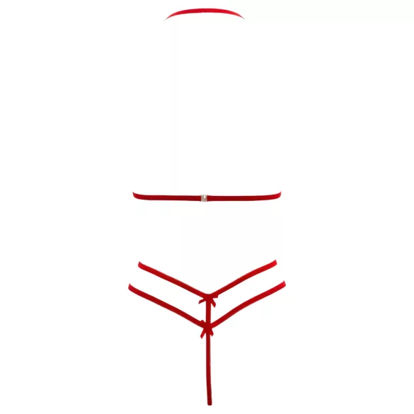 Cottelli - Open Lace Bra Set (Red) - XL