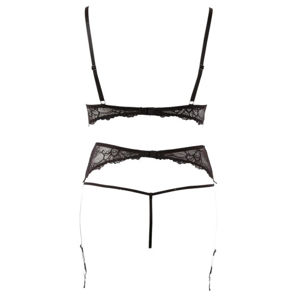 Abierta Fina - Pearl Lace Lingerie Set - M