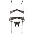 Abierta Fina - Pearl Lace Lingerie Set - XL