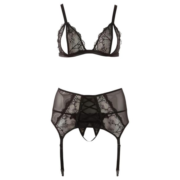 Cottelli Plus Size - Lace Lingerie Trio (Black)