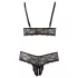 Cottelli Plus Size - Lace Lingerie Set (Black) - XXL
