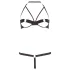 Cottelli - Black Metal Ring Bra Set - 85B/L
