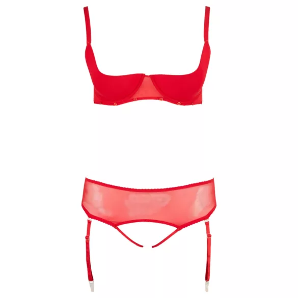 Cottelli Plus Size - Versatile Lingerie Duo (Red) - 90D/XL