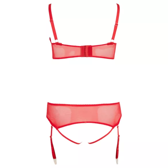 Cottelli Plus Size - Versatile Lingerie Duo (Red) - 95D/2XL