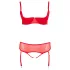 Cottelli Plus Size - Versatile Lingerie Duo (Red) - 95D/2XL