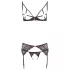 Abierta Fina - Sparkling Lace Enchantment - Bra Set (Black)