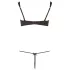Cottelli - Glittering Embroidered Bra Set (Black)  - L
