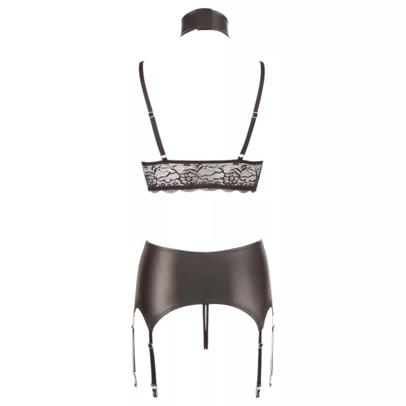 Cottelli Bondage - Lustrous Lace Lingerie Set (4-Piece) - XL