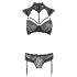 Cottelli - Lace Bra Set with Collar (Black) - 85B/L