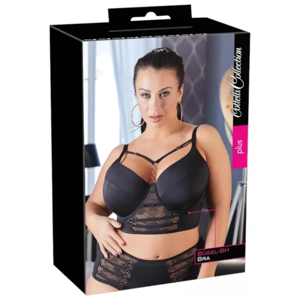 Cottelli Plus Size - Strappy Lace Bra (Black) - 85E