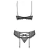 Obsessive 818-SEG-1 - Rhinestone Lingerie Set (Black) - L/XL