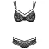 Obsessive 860-SET-1 - Rosy Lace Bra Set (Black)