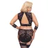 Cottelli Bondage Plus Size - Lace Bra Set (Black) - 4XL