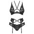 Obsessive Alessya - Black Lace Lingerie Set - M/L