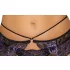 Cottelli - 3-Piece Lace Lingerie Set (Black-Violet)