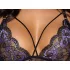 Cottelli - 3-Piece Lace Lingerie Set (Black-Violet) - XL