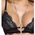 Abierta Fina - Black Lace Open Bra Set - XL