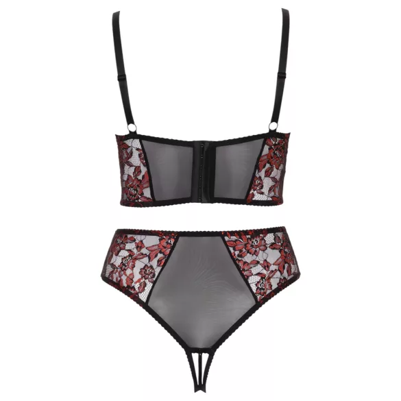 Cottelli Plus Size – Bra Set (Red) - 90C/XL