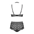 Obsessive Elizenes - Patterned, Sheer Black Bra Set